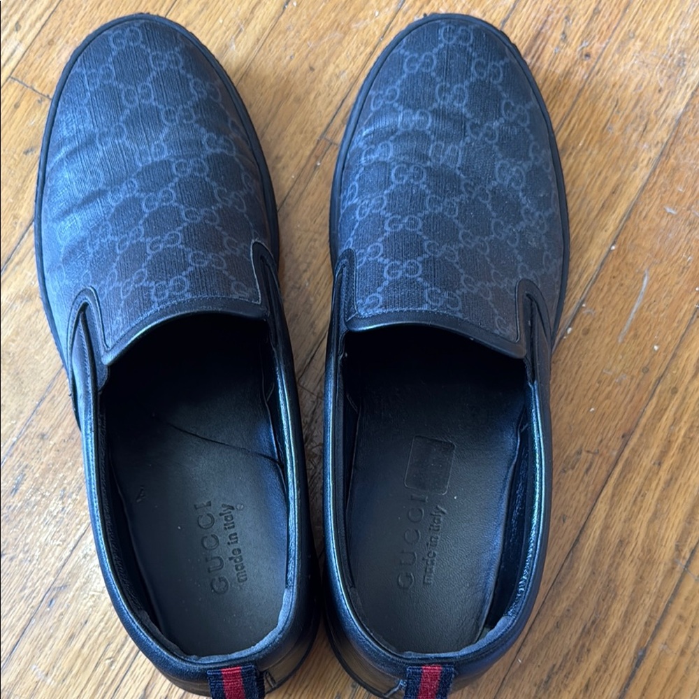 Gucci Men's Black Slip-On Shoes